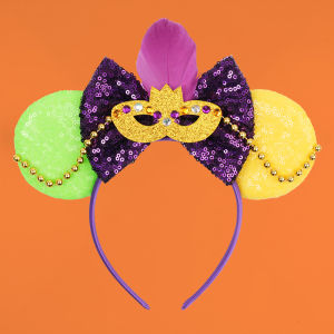 Disney | Disney Mickey Mouse Ears Headband For Women 2025 Halloween Fright Night Minnie Ear Headwear for Adult Kids Holiday Hairbands