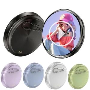USB E-Badge HD Display Screen DIY Badge Bluetooth GIF Video Playback Touch Screen Video Play Phone APP Fan Support Badge Gifts