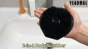 Bàn Chải Tắm Silicon Hai Mặt Bông Tắm Bàn Chải Massage Da Đầu Bàn Chải Gội Đầu Cho Mọi Loại Da Dụng Cụ Massage Tắm