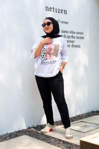 Setelan Wanita Terbaru By Px Putih / One Set Wanita Ootd Hijab