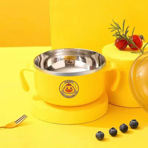 Baby Feeding Set Baby Eating Bowl 3pcs/4pcs Anti-fall Set Baby Plate Set 304 Stainless Anti-scalding Feeding 3M+