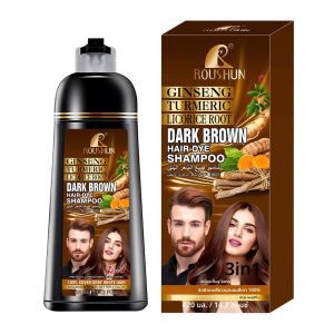 แชมพูสำหรับผมหงอกสีน้ำตาลเข้มขนาด420มล./14.2ล. ออนซ์สำหรับผมสีเทาติดทนนานอย่างเป็นธรรมชาติแชมพูแห้งสำหรับผู้ชายและผู้หญิง