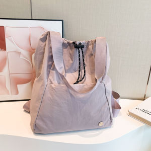 New Fashion Trendy Lightweight Large Capacity Multi-purpose Backpack Simple Casual Daily Use Drawstring Handbag Nylon Cloth