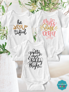Baby Statement Onesies- Be You tiful Miss One-derful Pretty Eyes