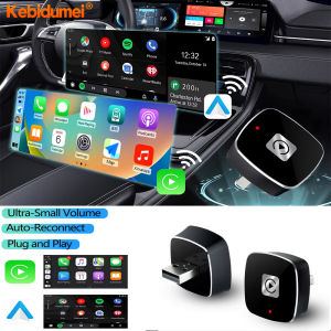Kebidumei 2 in 1 Carplay Adapter for I--OS Android Auto Wired To Wireless AI Box USB Connection