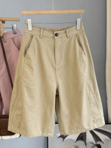LIYANGANG | High Waist Cargo Straight-cut Wide Leg Mid-thigh Short