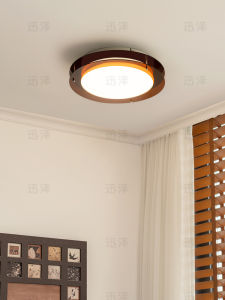 XUNZE | French Retro Amber Glass Ceiling Light for Hallway & Entryway