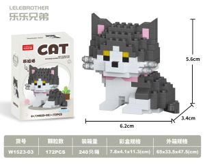 Hot Selling Particle Assembly Building Blocks Pet Cat Dog Assembly Leisure Decompression Puzzle Boy Girl Toy Gift