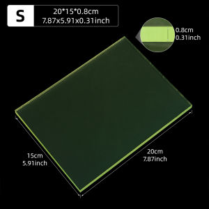 1pc Polyurethane Leather Punching Mat Soft Stamping Protection Pad Translucent Green Board for Quiet DIY Leathercraft Project