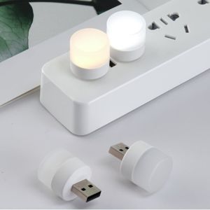 Mini Home USB Night Lights - LED Portable Plug in Bulbs - Soft Warm White Lights Compact Energy-saving and Power-saving Mini USB Night Light Eye Protection Reading Light Mobile Power Light LED Computer Lamp 1W 5V