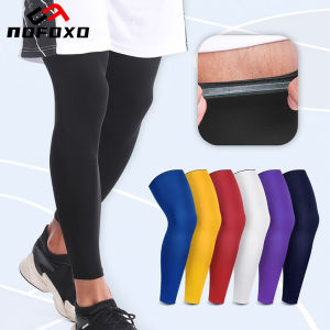 NOFOXO 1 PCS Sports Knee Support Legs Sleeve ce Silk Protection Lengthen Compression Leg Warmers Knee Pads Sunscreen Support