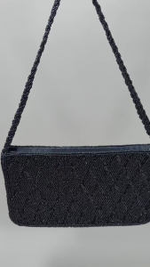 [ Woosilver ] Túi Cườm Vintage Họa Tiết Hình Thoi Art Deco – Secondhand – TX416