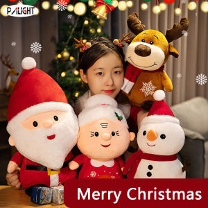 PAlight 23-50CM Santa Claus Snowman Elk Doll Plush Toy 2022 Merry Christmas Gifts Scene Pendant Decoration Stuffed Toy for Children Girlfriend