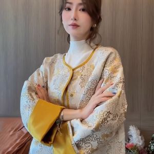 Stylish New Chinese Buddhist Zen Style Womens Tang Suit Jacket Beautiful Fashionable Elegant Wedding Dress Accessory