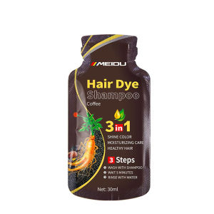 30ml แชมพูย้อมผม 3in1 Darkening Hairs Instant สีเทาสีดํา Polygonum Multiflorum ธรรมชาติ Coloing สําหรับผู้หญิง