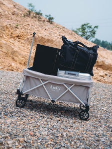 AREFFA | Folding Portable Lightweight Aluminum Camping Cart