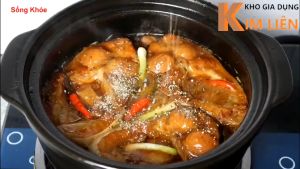 Nồi đất tráng men nữa lít (500ml)  chuyên kho quẹt kho cá kho tộ cực ngon giữ nóng lâu siêu bền cao cấp