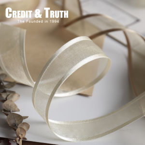 2.5 Snow Yarn Ribbon Mixed Woven Wide Edge Transparent Organza Tape Color Ribbon Ribbon Polyester Belt Nordic Style Material Organza Tranparent Tape - Lazada