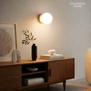 Boba Frosted Wall Lamp 7W Gold - Bedroom Living room light | Goldberg Home