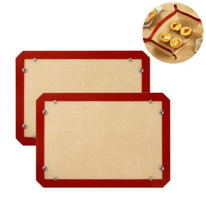 Tấm Lót Nướng Silicon Chống Dính Chống Rò Rỉ Có Thiết Kế Nút Làm Từ Sợi Thủy Tinh Chịu Nhiệt Dùng Cho Làm Bánh Mì Bánh Ngọt Bánh Quy