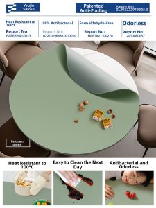 CHUANQIMINGMEI | Round Luxurious Heat-Resistant Waterproof and Oil-Proof Table Protector