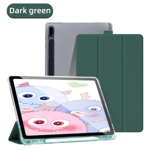 HANSONG | For Samsung Galaxy Tab S9 FE 11 Plus S9 S8 S7 Plus FE 12.4 in Case Transparent Back Tablet Cover For Tab S7 S8 11"Pencil Holder