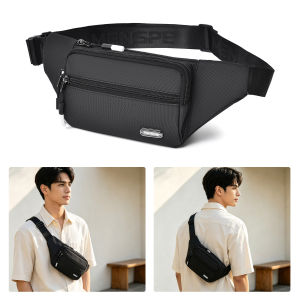 MENSPE Mens Waist Bag Casual Chest Bag Travel Bag Business Bag Phone Bag Waterproof Lightweight Bag Leisure Sport Street Bag