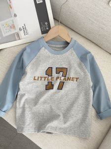 Pure Cotton Long Sleeve T-Shirt for Boys Soft Cotton Material round Neck Print Design Sweat Absorbent Base Shirt for Kids