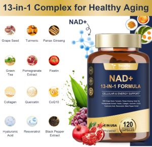 Totaria NAD Supplement for Women Men with nicotinamide riboside resveratrolQuercetin Betaine Boost NAD+ Levels NAD Plus Supplement for Anti Aging Energy Immune Focus 120 Capsules