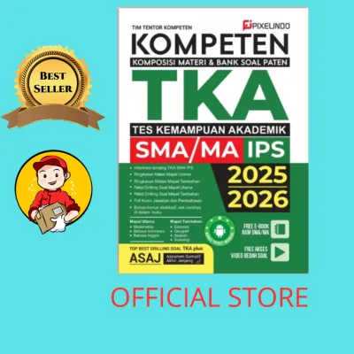 BUKU KOMPETEN KOMPOSISI MATERI DAN BANK SOAL PATEN TKA TES KEMAMPUAN AKADEMIK SMA MA IPS 2025 2026 TERUPDATE