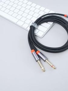 Cabletimes | CABLETIME TRS Audio Cable 3.5mm to Double 6.5mm AUX Adapter 6.5 Jack to Stereo 3.5 Jack Cable for IPhone PC Sound Card Mixer