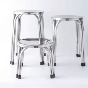 🪑 เก้าอี้สแตนเลสทรงกลม ขนาดพกพา แข็งแรง ทนทาน ใช้งานได้อเนกประสงค์ เหมาะกับทุกบ้าน ร้านอาหาร หรือพกพาไปแคมป์ปิ้ง!