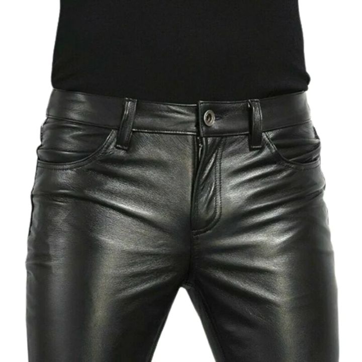 Choice PU Leather Pants Men's Fashion Rock Style Night Club