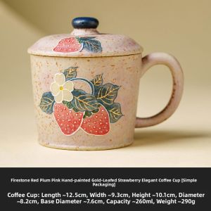 SHUANGYU | Hand-painted Strawberry Tea Cup