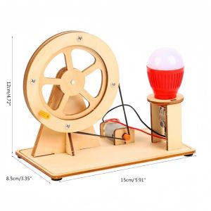 DIY Hand Cranked Generator Kit for Kids - Small Production Scientific Experiments Manual Assembly STEAM Educational Puzzle Toy