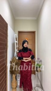 { THABITHA } HN / longdres brukat / long dress bronia / dress brokat / brokat terbaru / dress brokat wanita / dres brukat model terbaru / dres brokat terbaru / gaun brokat / { free ongkir + cod }