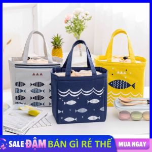 Túi Giữ Nhiệt Dây Rút Hình Cá Đựng Đồ Ăn Cho Dân Văn Phòng Tập Gym Chống Thấm Nước - Túi Đựng Hộp Thức Ăn Có Quai Cầm 2 Lít Phù Hợp Cho Cả Nam và Nữ - Túi Đựng Cơm Giữ Nhiệt