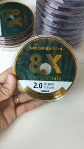 Dây câu dù x8 MEGABARRA 7 màu. Dù tơ 7 màu. Dù lure