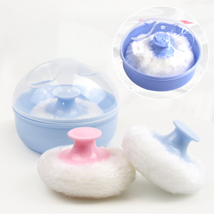 Talcum Powder Powder Puff With Box High Quality Baby Soft Face Body Cosmetic Powder Puff Talcum Powder Sponge Box Case Container