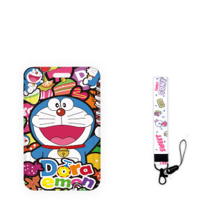 เคสบัตรนักเรียนการ์ตูนน่ารักสำหรับใส่บัตรเข้าโรงเรียนแบบเกาหลีและญี่ปุ่นพร้อมสายคล้องบัตรบัตรประจำตัวพนักงานและบัตรเข้าออกของรถเมล์