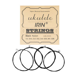 IRIN | IRIN 4Pcs Nylon Ukulele Strings with Number Labels Durable Black/Clear Replacement Ukulele Strings in Hard Paper Box for Uke