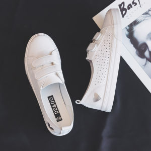 Summer Magic Stick Slip-On White Sneakers Womens Soft Bottom Nurse Shoes Easy to Wear round Toe Low Top Rubber Outsole