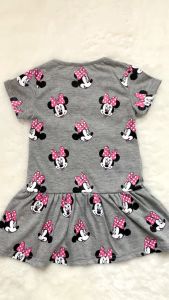 Dress Anak Perempuan Minnie Fullprint Abu Misty / Baju Anak / COD