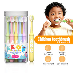 10pcs Baby Toothbrush 6-12 Years Soft Toothbrush Fashion Letter Printed Protect Teeth Health for Kids Toothbrushes