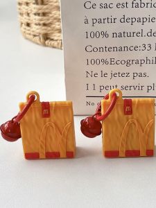 McDonalds Compatible Silicone Protection Case for Apple AirTags Tracker with Bell Pet Locator Digital Accessories by JinAh Exploding