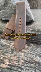 Strap Tali Jam Tangan Kulit Sapi Asli Warna Coklat Garansi 1 Tahun