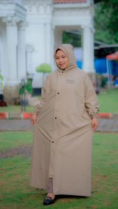 TERMURAH JAS HUJAN GAMIS Bahan PVC Tebal Long dress Raincoat waterproof