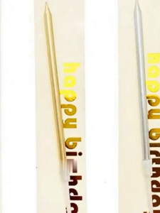 BabyShop-C1357 Lilin Ulang Tahun Metalik Happy Birthday Lilin Panjang Kue Ulang Tahun Metallic Warna