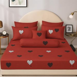 Fitted Bedsheet Set Queen Single 4pcs 3pcs Getah keliling New Designs Kain cotton