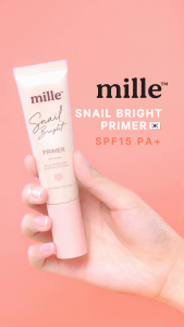 [6 ซองยกแพ็ค] Mille ไพรเมอร์เบลอรูขุมขน คุมมัน Snail Bright Primer 6 g.